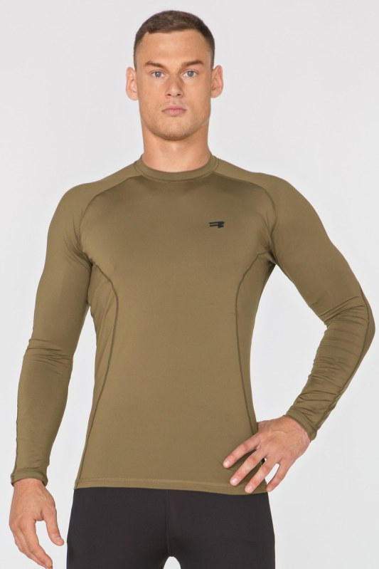 Tričko Rough Radical Fury Army Ls Khaki - Pro muže trička, tílka, košile