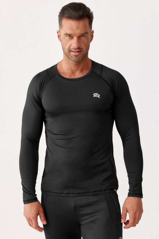 Rough Radical Tričko Vital Zip Ls Black - Pro muže trička, tílka, košile