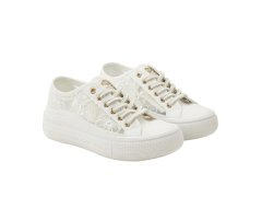 Lee Cooper dámské sportovní boty white platform lace-up dámské