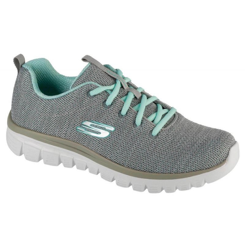 Dámské sportovní boty Twisted Fortune W 12614-GYMN Šedá s tyrkysovou - Skechers