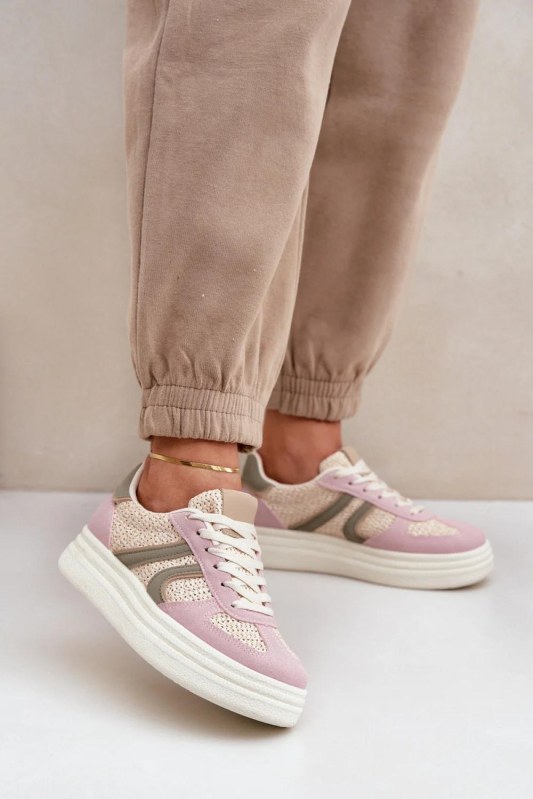 Tenisky na platformě model 205951 Step in style