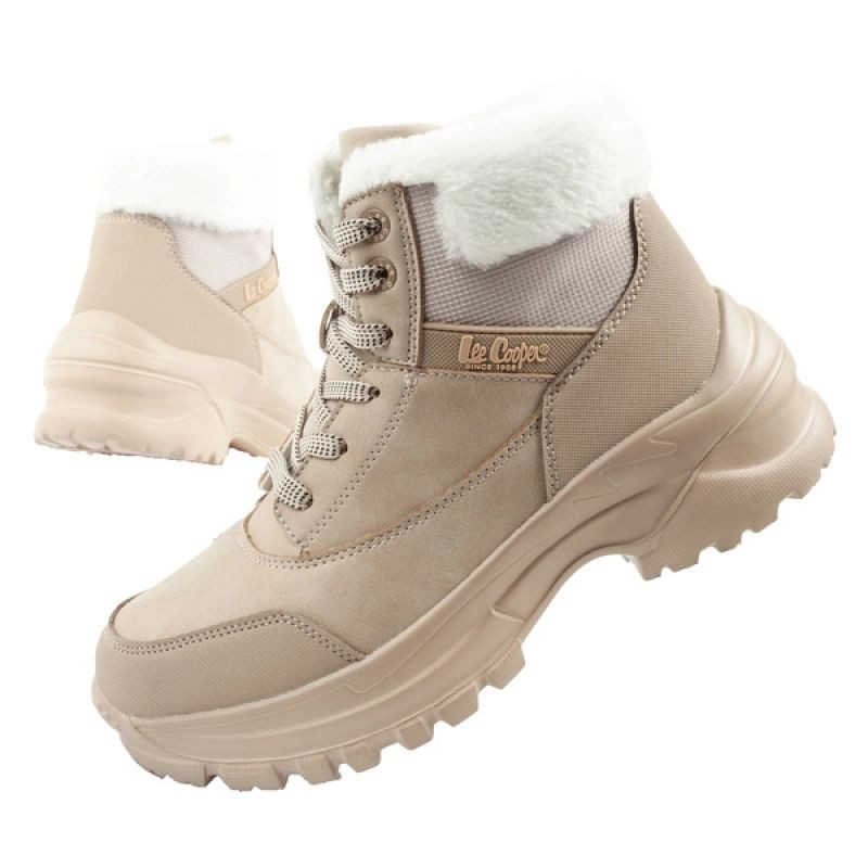 Lee Cooper dámská zimní trekingová sportovní obuv Lee Cooper insulated beige dámské - Pro ženy boty