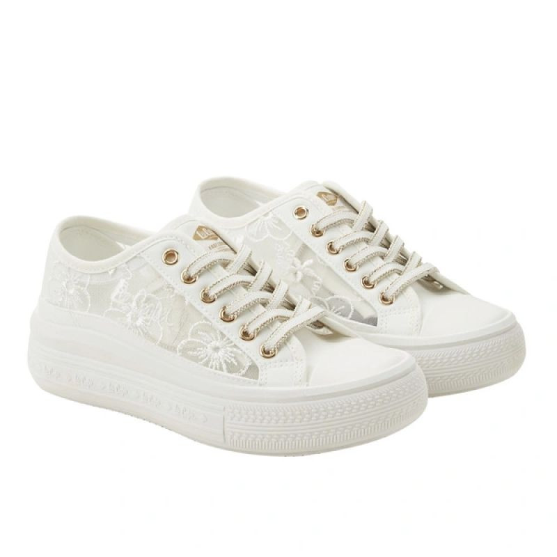 Lee Cooper dámské sportovní boty white platform lace-up dámské - Pro ženy boty