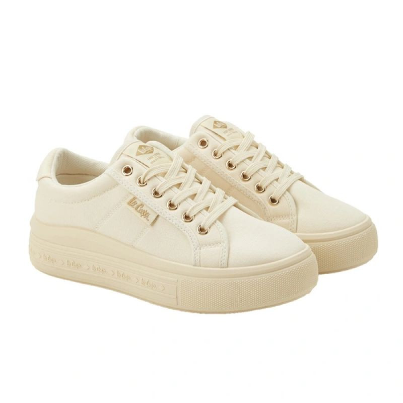 Lee Cooper dámské sportovní boty beige platform fashionable dámské - Pro ženy boty