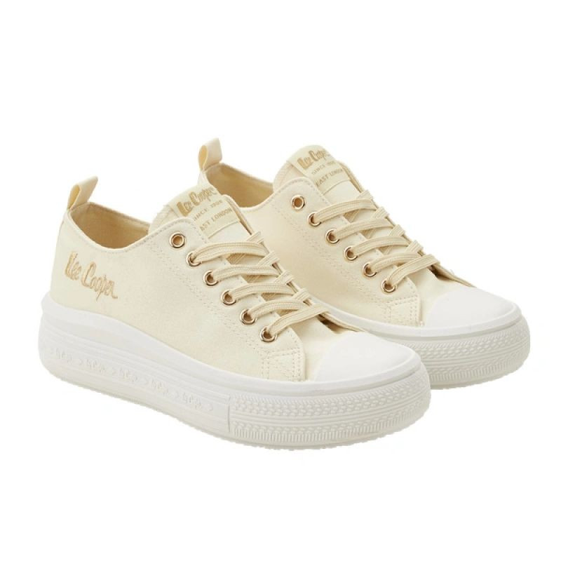 Lee Cooper dámské sportovní boty beige platform fashionable dámské - Pro ženy boty