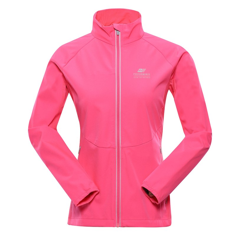 Dámská softshellová bunda s membránou ALPINE PRO MULTA neon knockout pink - Pro ženy bundy a vesty