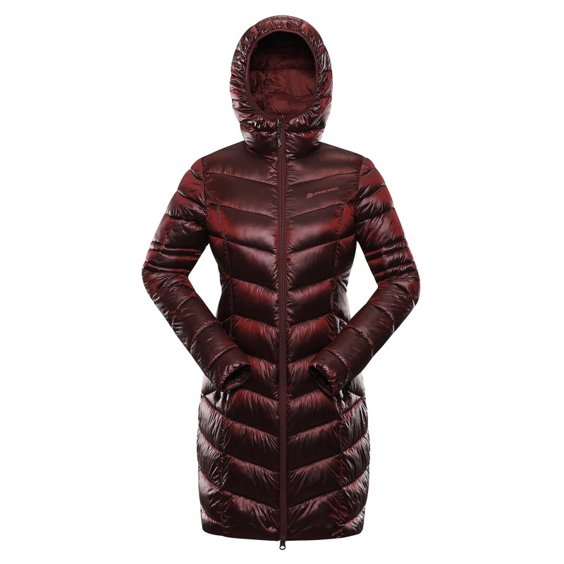 Dámský hi-therm kabát ALPINE PRO OREFA merlot - Pro ženy bundy a vesty