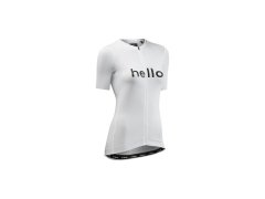 Cyklistické tričko NORTHWAVE Blade Hello Goodbye Woman Jersey S/s, bílé