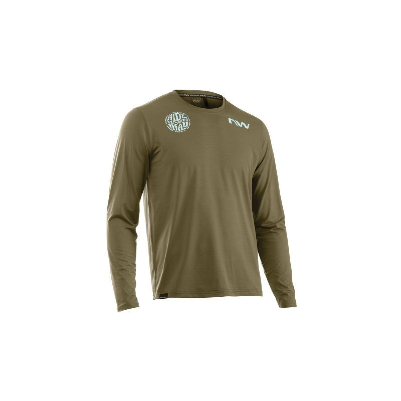 Cyklistické tričko NORTHWAVE Xtrail 2 Jersey Long Sleeve, zelené - Pro ženy cyklistické dresy
