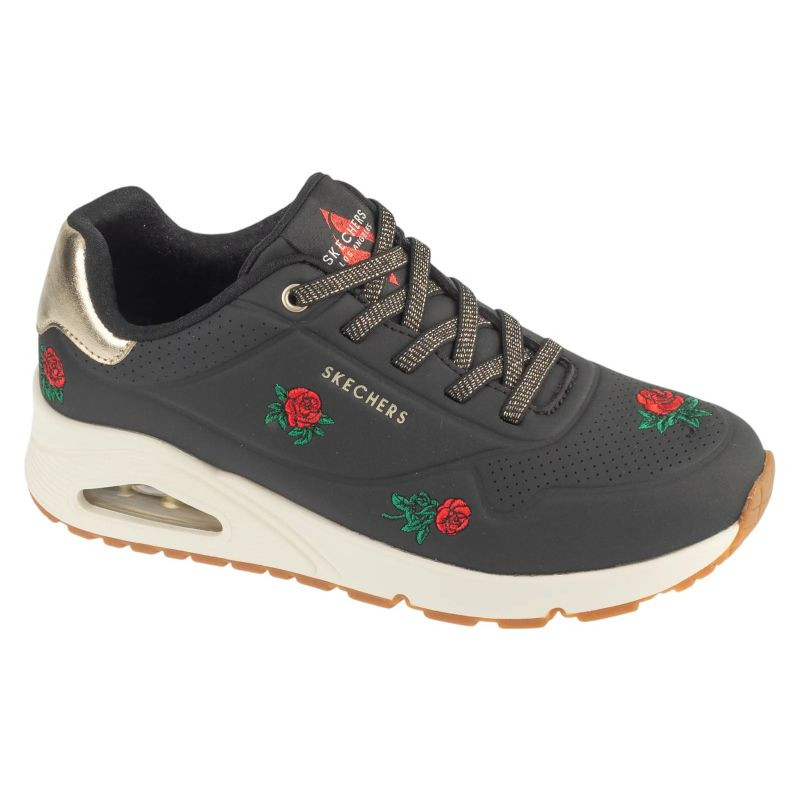 Skechers Uno – Champagne and Roses 177862-BKRD Černé 36