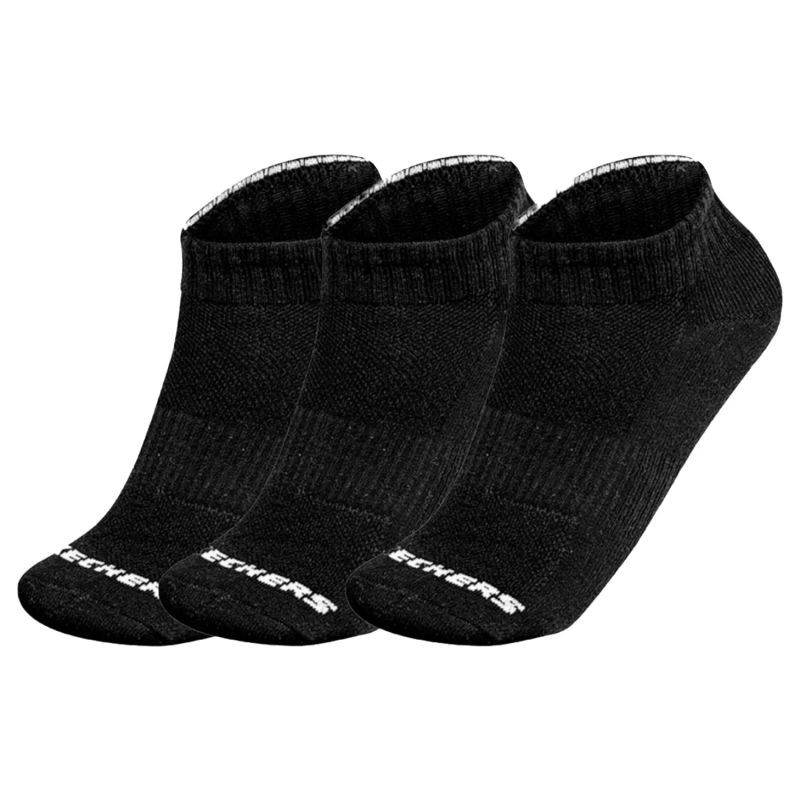 Skechers 3pk Unisex Terry Qtr Crew S111035-001 Černé 35–38
