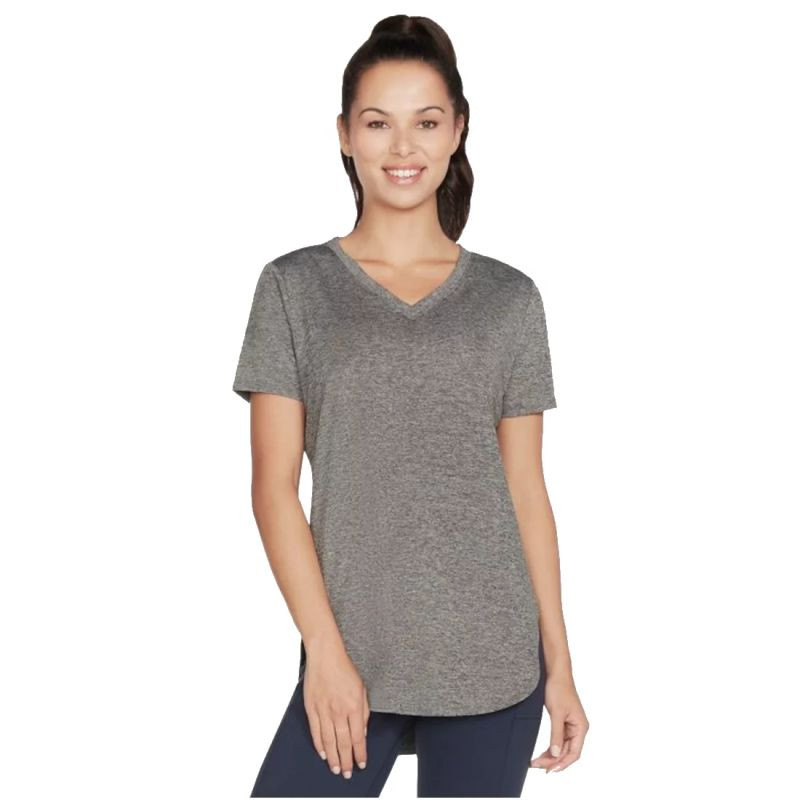 Skechers Diamond Blissful Tunic Tee W1TS336-BLK Černé XS - Pro ženy dámské boty sportovní
