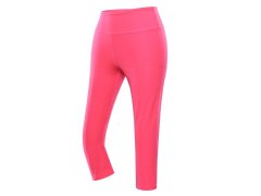 Dámské rychleschnoucí capri legíny ALPINE PRO NORVA neon knockout pink