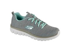 Dámské sportovní boty Twisted Fortune W 12614-GYMN Šedá s tyrkysovou - Skechers