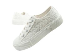Lee dámské sportovní boty Isla trainers white platform lace-up dámské