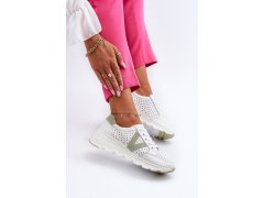 Dámské kožené lehké sportovní boty béžové Eleonori
