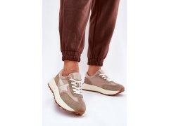 Dámské Sportovní Boty Z Semiše Na Platformě Vinceza 66720 Béžové