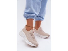 Materiálové Sportovní Boty Dámské Slip-On Kobbo 102425 Béžové