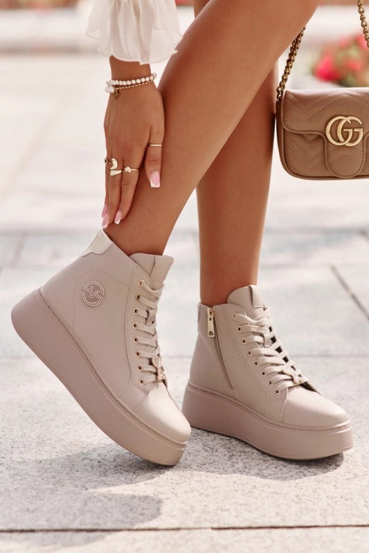 Sportovní obuv 66707 béžová - Step in style