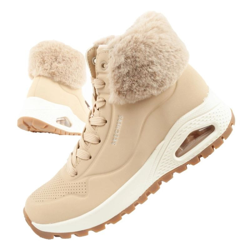 Skechers Uno Rugged dámská sportovní obuv zateplené boty zimní hnědé dámské