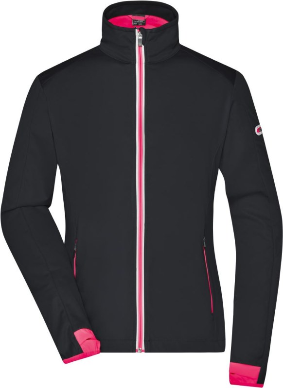 Daiber JN 1125 Dámská 3-vrstvá sportovní softshellbunda 02.1125 black/light red