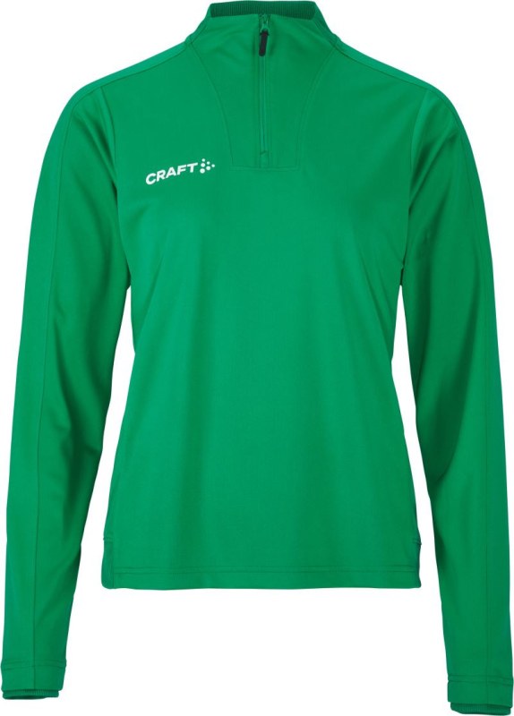 Craft Teamwear Evolve 2.0 Half Zip W Dámská tréninková bunda s&nbsp;1/4 zipem 82.4761 team green - Pro ženy pro ženy bundy a&nbsp;vesty