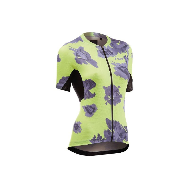 Cyklistické tričko NORTHWAVE Force Evo Woman Jersey, žluté
