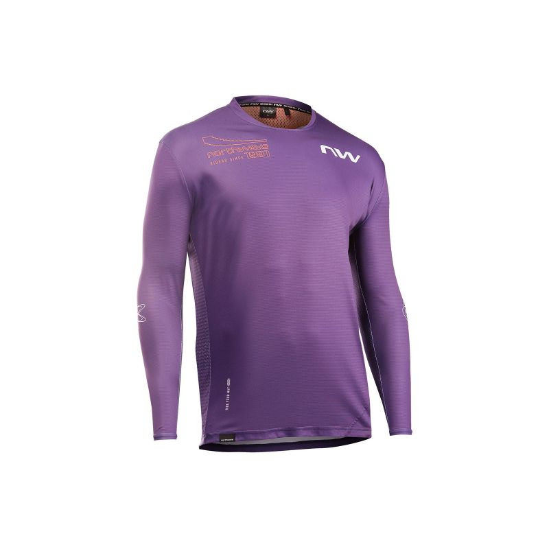 Cyklistické tričko NORTHWAVE Edge 2 Jersey LS, fialové