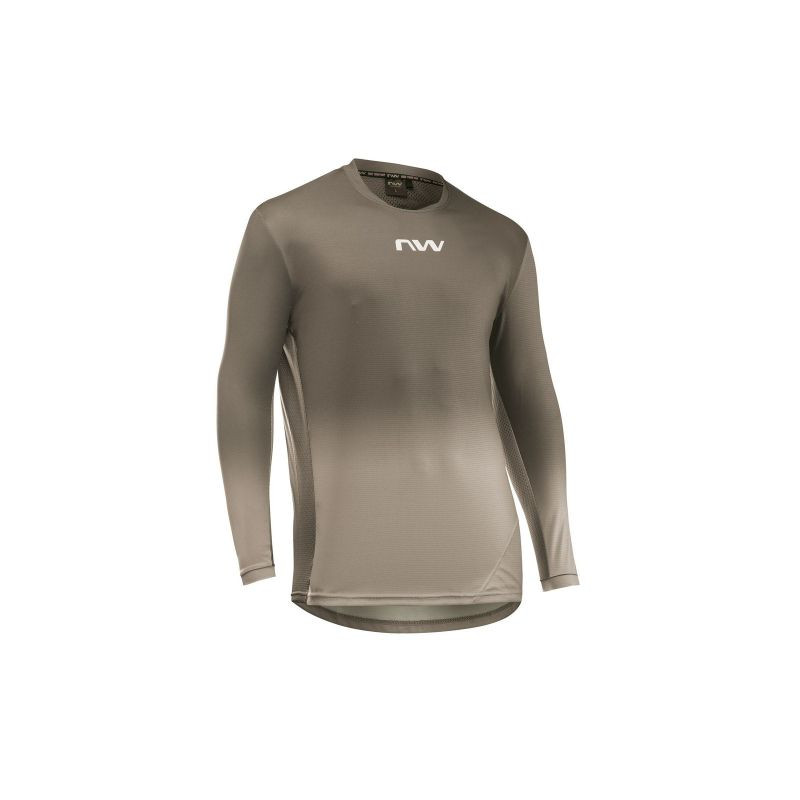Cyklistické tričko NORTHWAVE Edge 2 Jersey L/s, hnědé