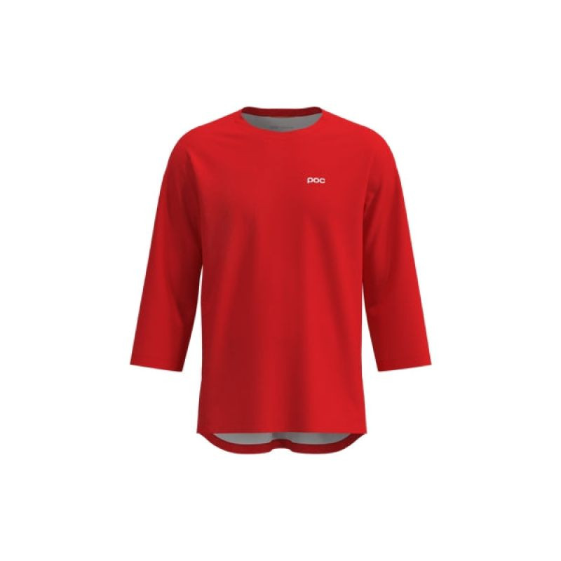 Cyklistické tričko POC M´s Motion Air 3/4 Jersey, červené