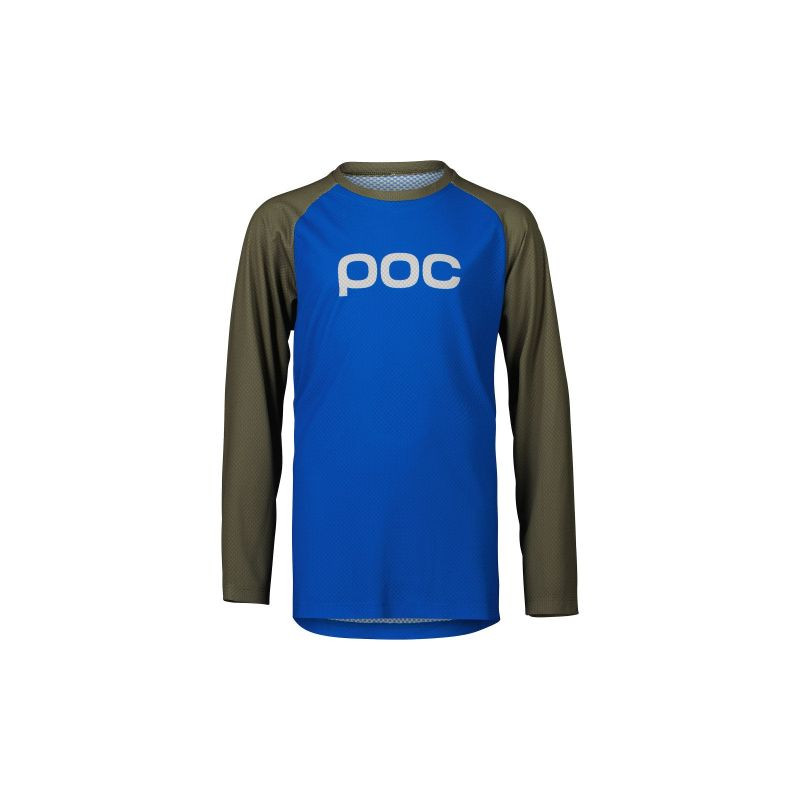 Cyklistické tričko POC Y´s Essential MTB LS Jersey, modrozelené