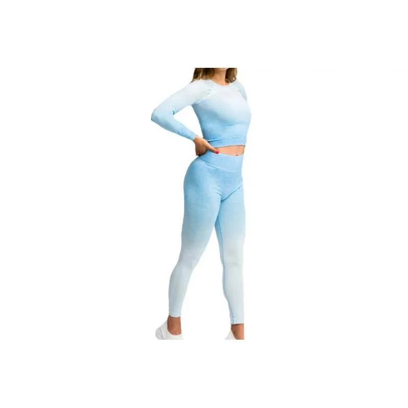 Gymnastické legínyHero Legíny Ombre W LEG-BABYBLUE - Pro ženy pro ženy kalhoty