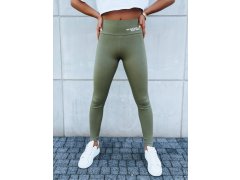 Dámské sportovní legíny SIMPLE LIFE UY1614 khaki - FashionStreet