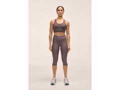 Dámské tréninkové legíny CASALL Capri Slit Regular Waist Tights, šedá barva
