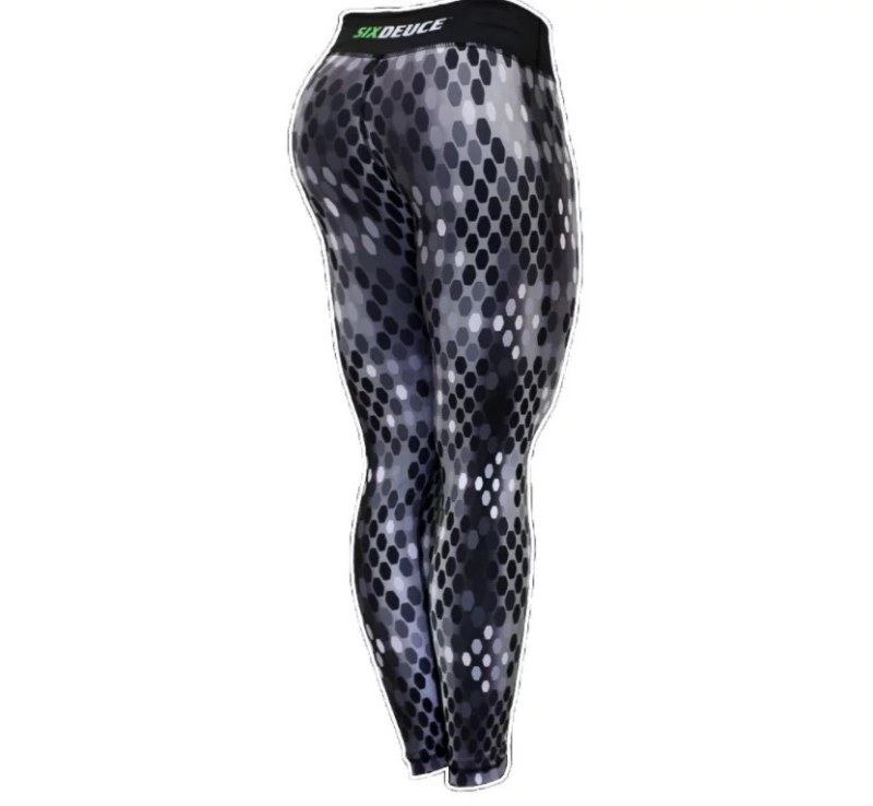 Dámské fitness legíny Six Deuce Digital Snakeskin - šedé - Litex