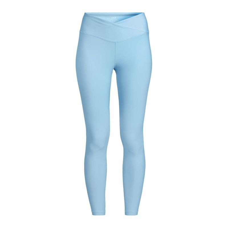 Dámské tréninkové legíny CASALL Overlap High Waist Tights, modrá barva