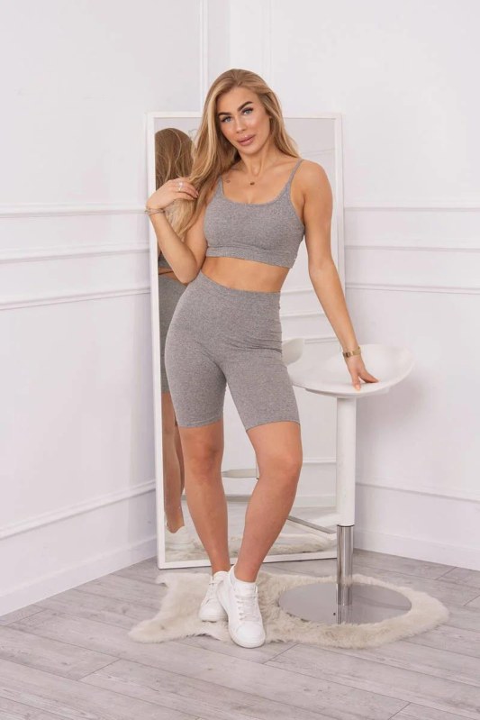 Sportovní set top + legíny šedá - Pro ženy pro ženy legíny