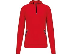 Kariban ProAct PA 360 Sportovní mikina s kapucí a 1/4 zipem 20.P360 red