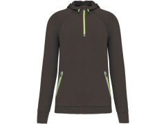 Kariban ProAct PA 360 Sportovní mikina s kapucí a 1/4 zipem 20.P360 dark grey