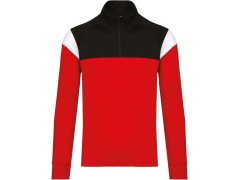 Kariban ProAct PA 387 Tréninková mikina s 1/4 zipem 20.P387 sporty red/black