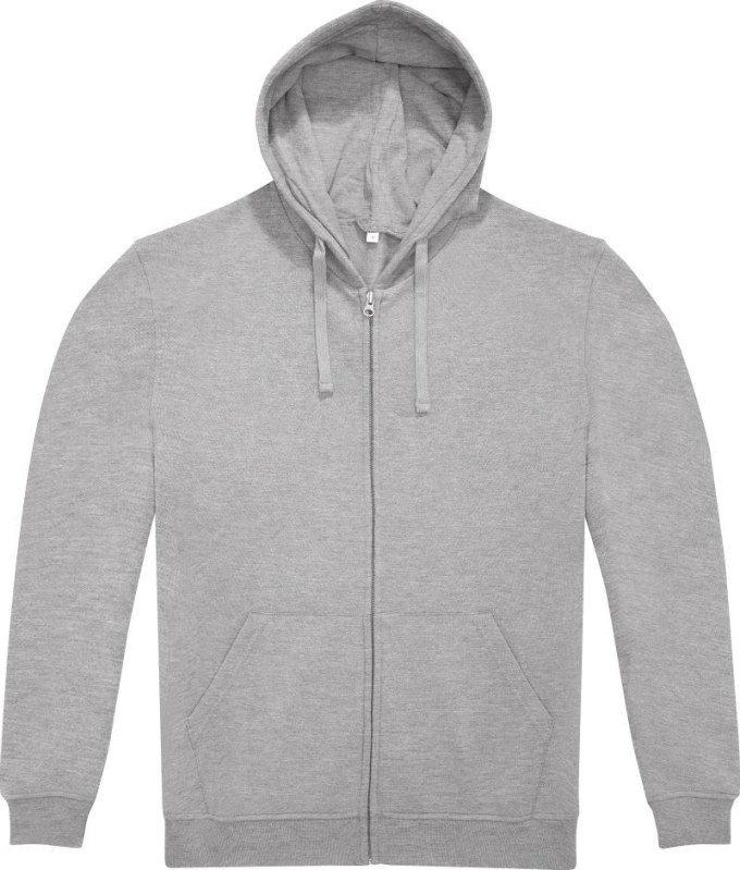 B&C ID.224 Zip Hood Unisex mikina s&nbsp;kapucí 01.I224 sport grey - Pro ženy pro ženy mikiny