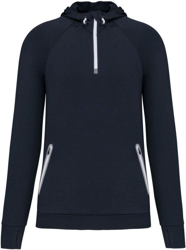 Kariban ProAct PA 360 Sportovní mikina s kapucí a 1/4 zipem 20.P360 navy
