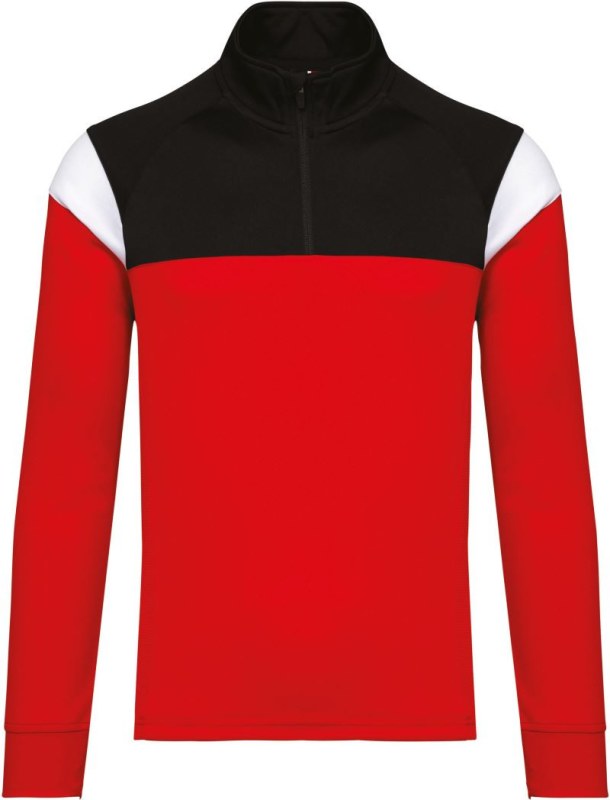 Kariban ProAct PA 387 Tréninková mikina s&nbsp;1/4 zipem 20.P387 sporty red/black - Pro ženy pro ženy mikiny