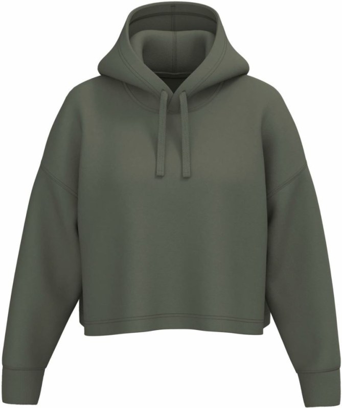 Kariban ProAct PA 396 Dámská crop mikina s&nbsp;kapucí 20.P396 sporty khaki - Pro ženy pro ženy mikiny