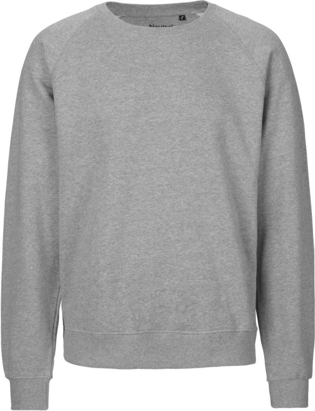 Neutral O 63001 Unisex raglánová mikina z bio bavlny 77.6301 sport grey