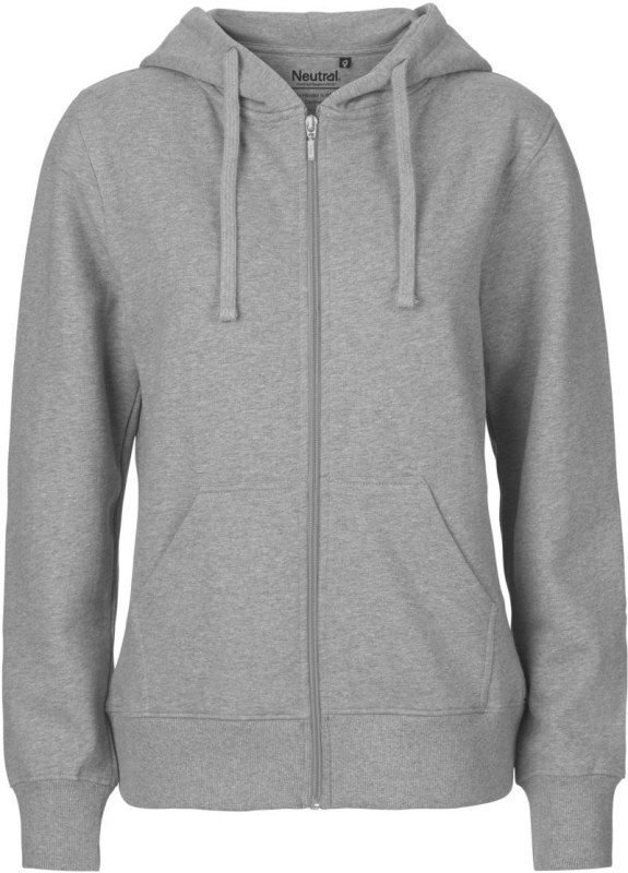 Neutral O 83301 Dámská mikina s kapucí z bio bavlny 77.8331 sport grey