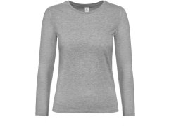 B&C #E190 LSL /women Dámské tričko z těžké bavlny s dl. rukávem 01.008T sport grey