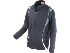 Spiro S 178X Tréninkový top s "1/4" zip s dlouhým rukávem 29.178X black/grey/white