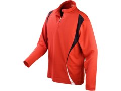 Spiro S 178X Tréninkový top s "1/4" zip s dlouhým rukávem 29.178X red/black/white