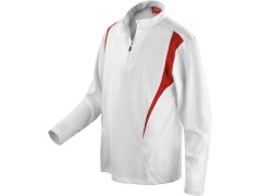 Spiro S 178X Tréninkový top s "1/4" zip s dlouhým rukávem 29.178X white/red/white
